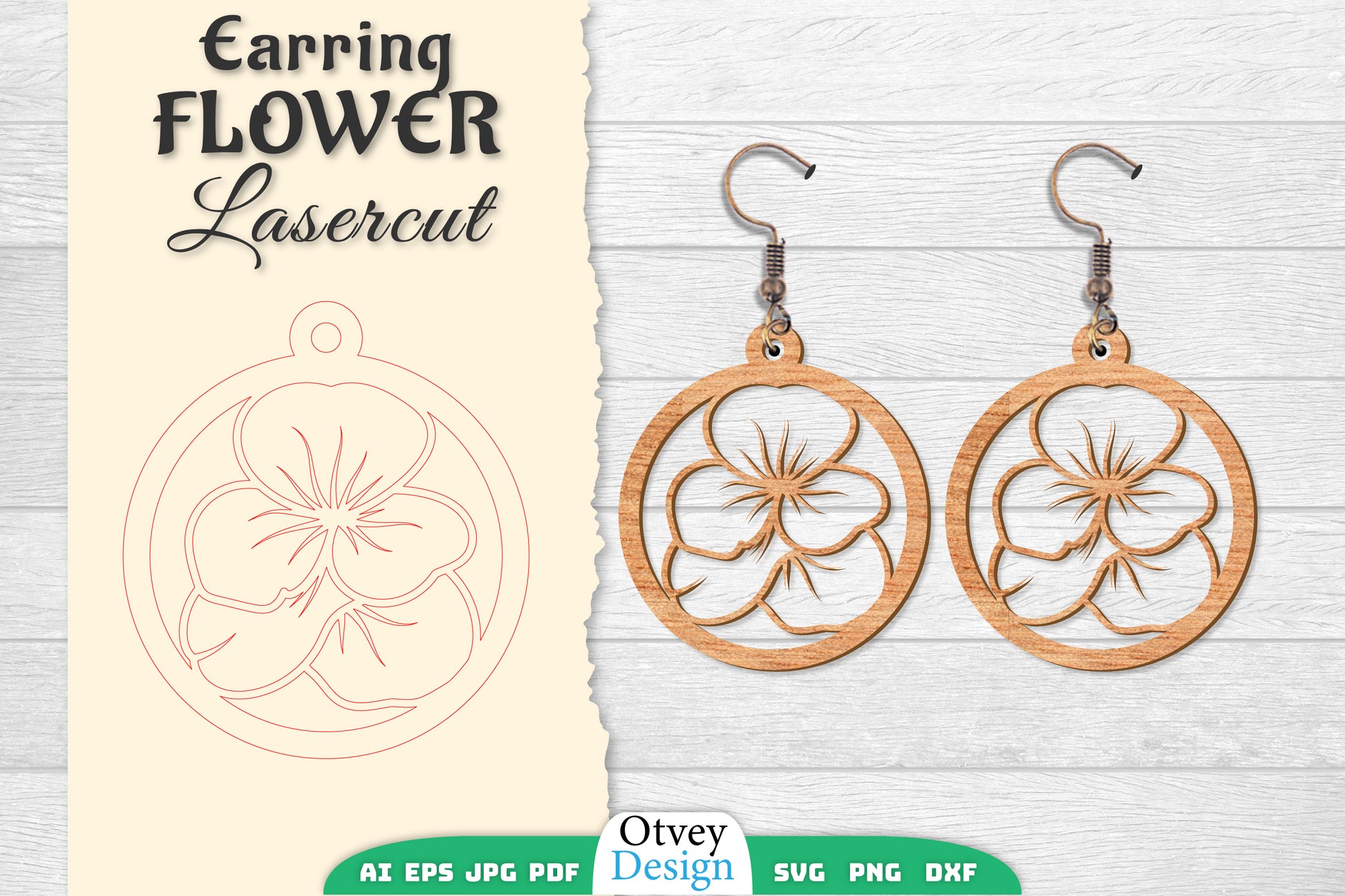 Earring Flower Lasercut SVG Bundle 19 - CraftNest - Digital Crafting and Art