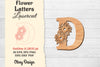 Flower Letters Laser Cut File SVG Bundle