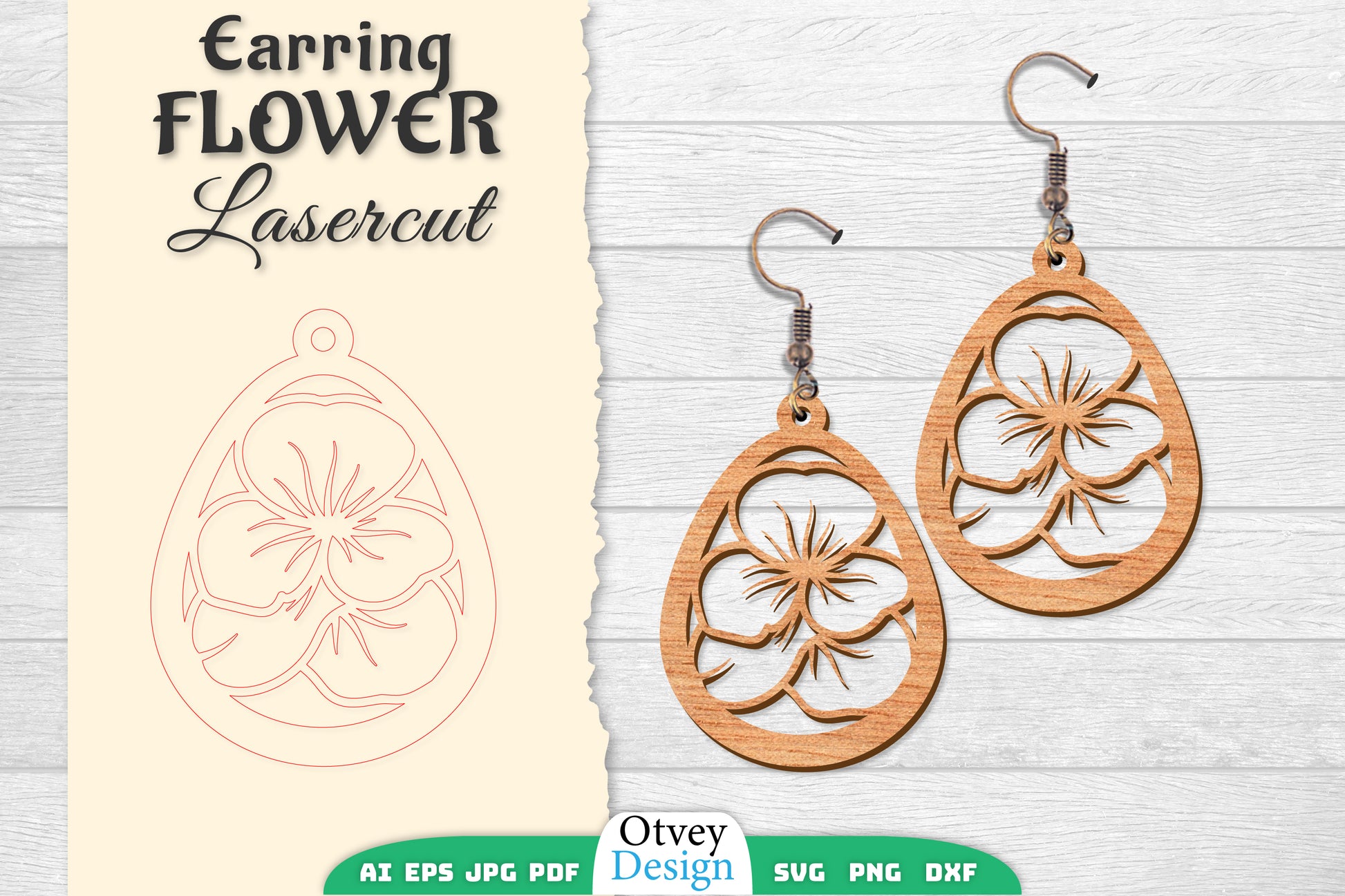 Earring Flower Lasercut SVG Bundle 48 - CraftNest - Digital Crafting and Art