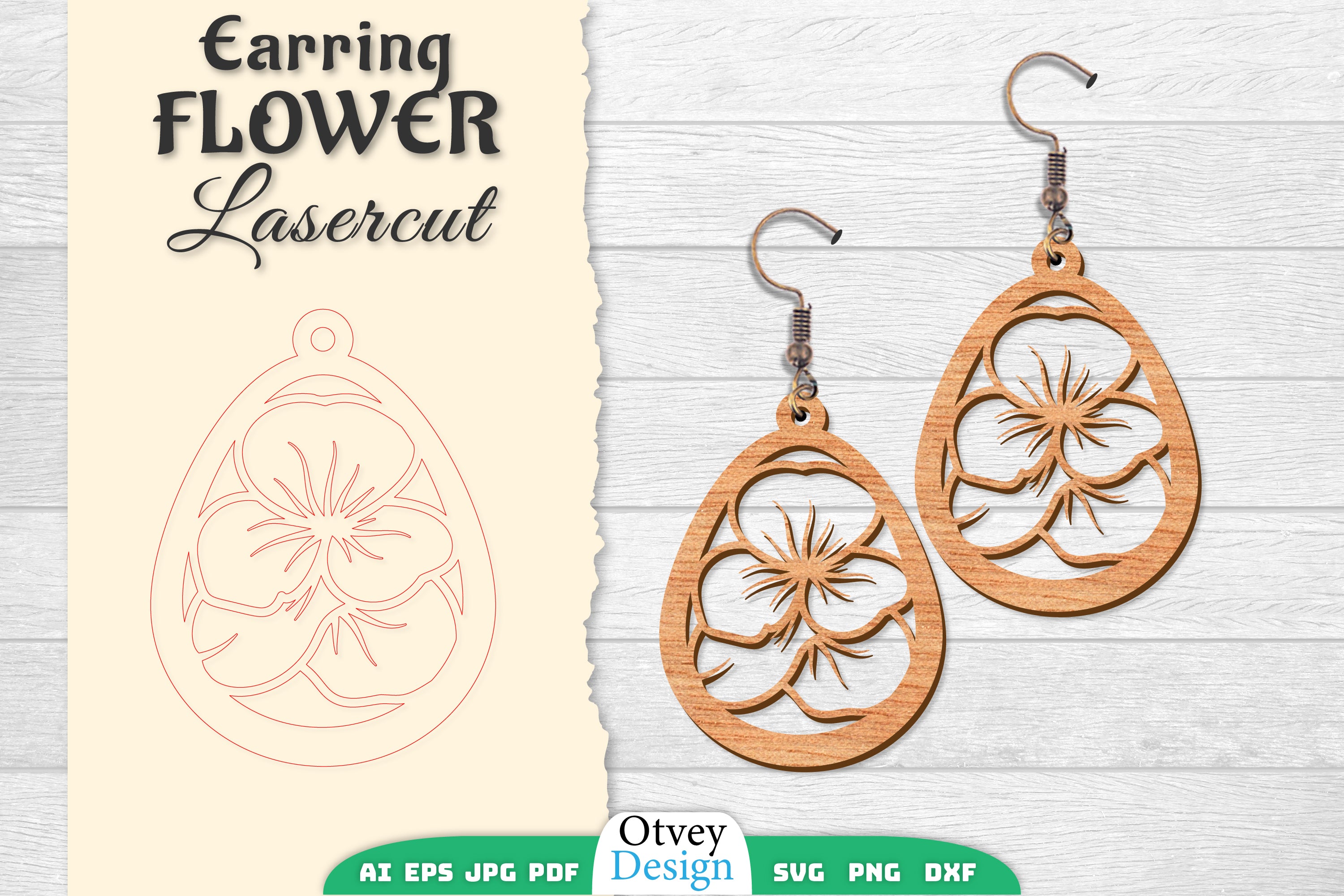 Earring Flower Lasercut SVG Bundle 48 - CraftNest - Digital Crafting and Art