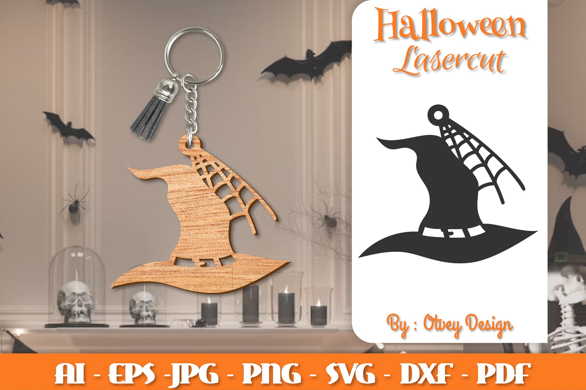 Keychain Halloween Lasercut SVG Bundle 261 - CraftNest - Digital Crafting and Art