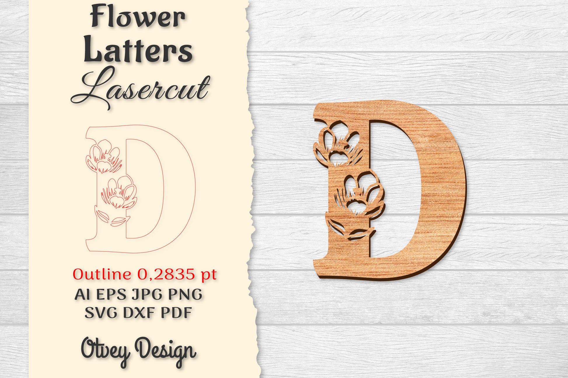 Flower Letters Laser Cut File SVG Bundle 95 - CraftNest - Digital Crafting and Art