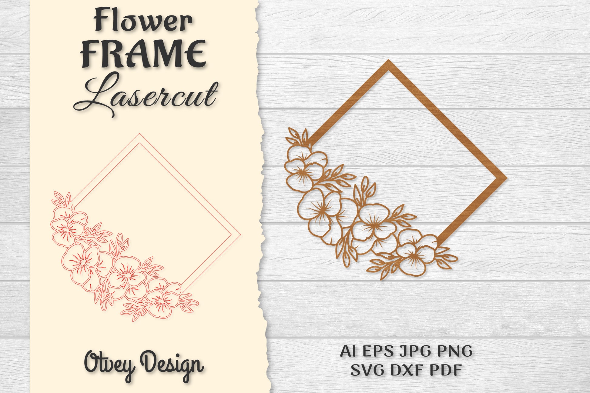 5 Frame Flower Lasercut SVG Bundle 4 - CraftNest - Digital Crafting and Art