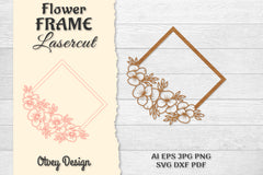 5 Frame Flower Lasercut SVG Bundle 4 - CraftNest - Digital Crafting and Art