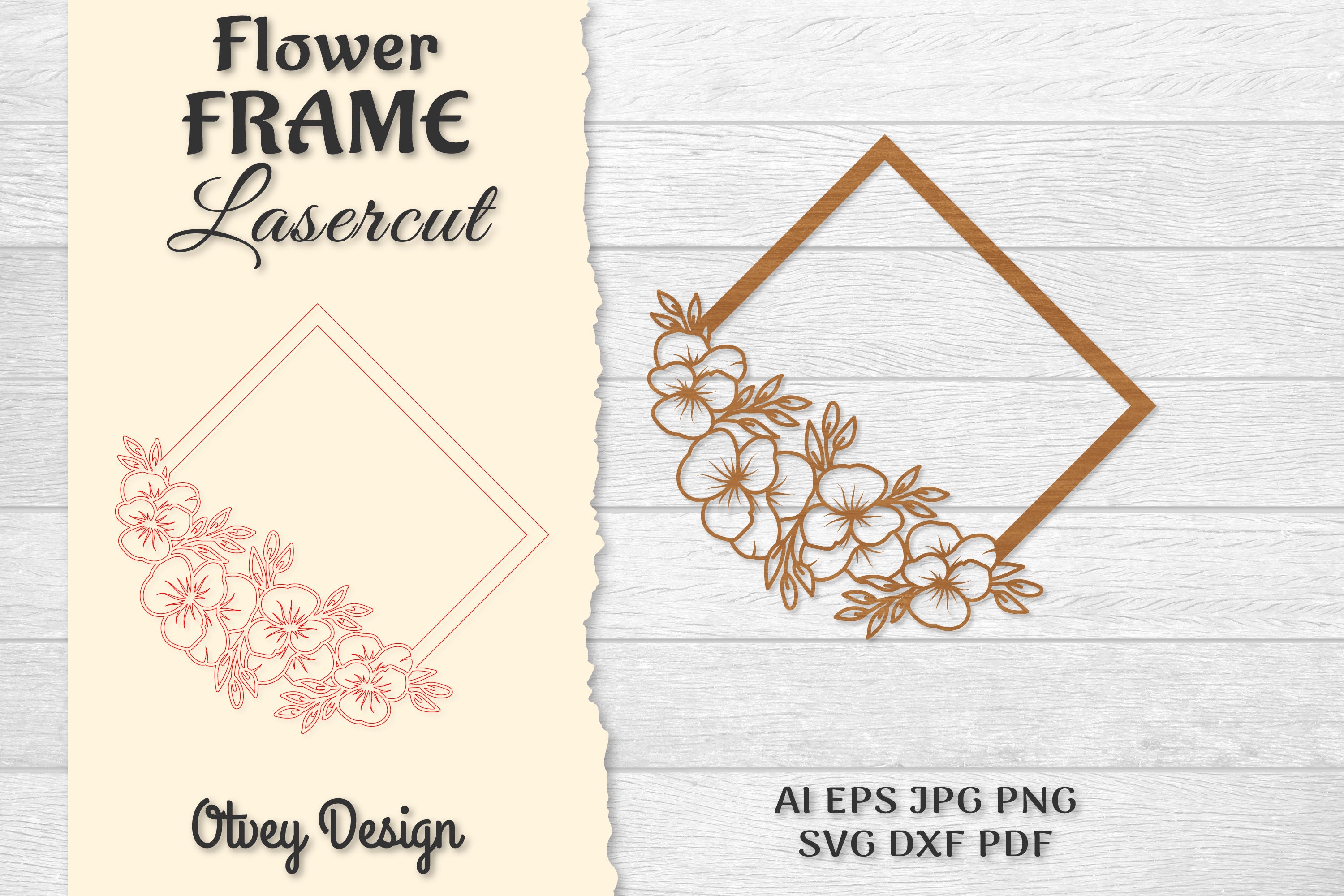 5 Frame Flower Lasercut SVG Bundle 4 - CraftNest - Digital Crafting and Art