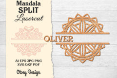 Mandala Split Lasercut SVG Bundle 4 - CraftNest - Digital Crafting and Art