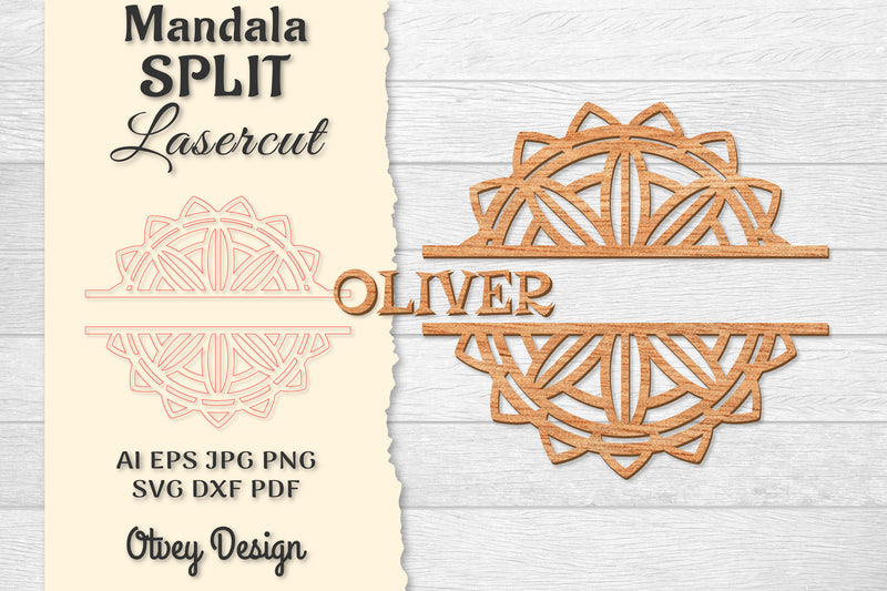 Mandala Split Lasercut SVG Bundle 4 - CraftNest - Digital Crafting and Art