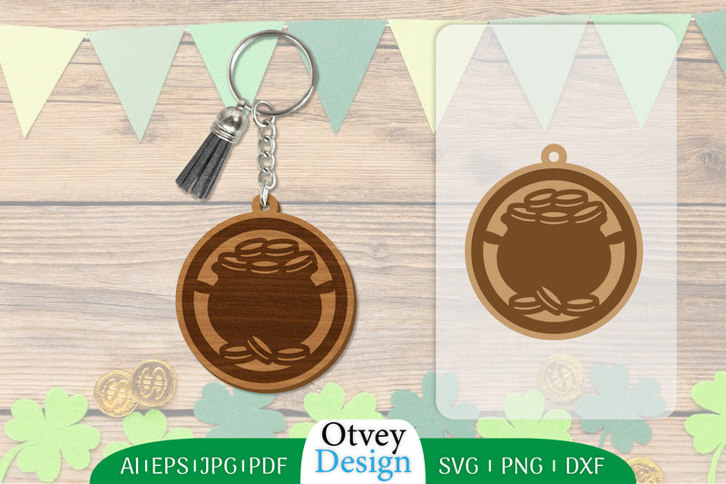 St Patrick's Day Keychain Lasercut SVG Bundle 11 - CraftNest - Digital Crafting and Art