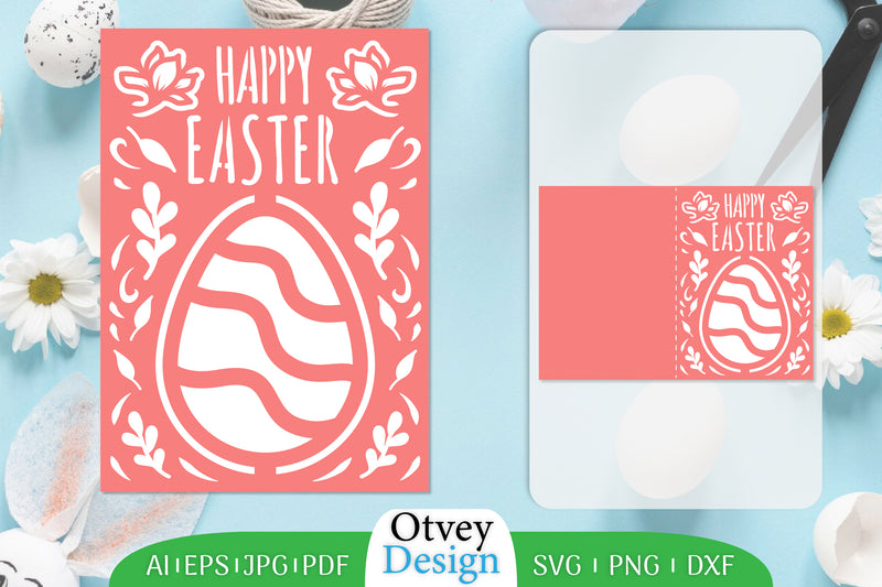 Happy Easter Greeting Card SVG Bundle 7 - CraftNest - Digital Crafting and Art