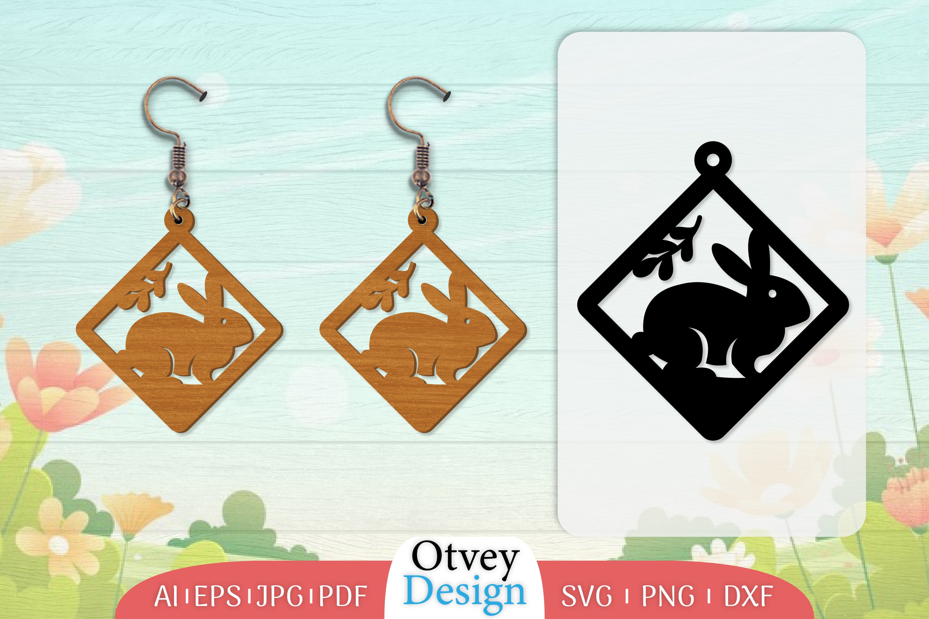 Earring Rabbit Lasercut SVG Bundle 22 - CraftNest - Digital Crafting and Art