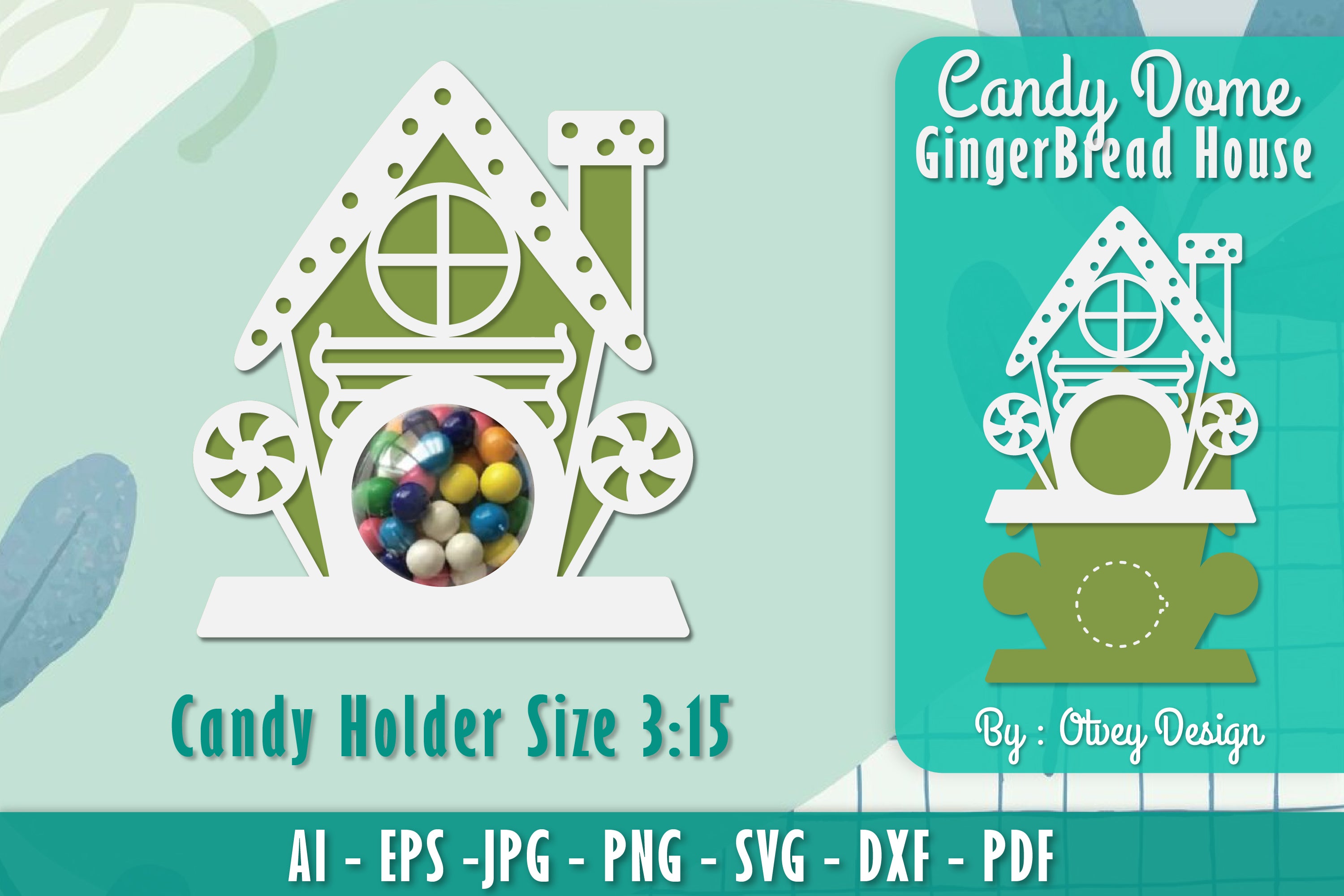 Gingerbread House Candy Holder SVG Bundle 7 - CraftNest - Digital Crafting and Art