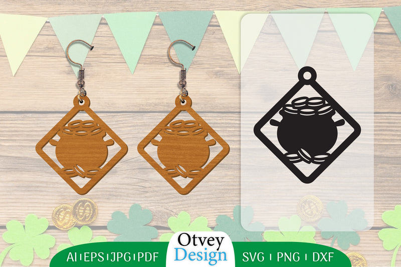 St Patrick's Day Earring Lasercut SVG Bundle 38 - CraftNest - Digital Crafting and Art