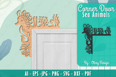 Sea Animals Door Corner Decoration SVG Bundle 6 - CraftNest - Digital Crafting and Art