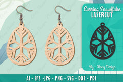 Snowflake Earring Lasercut SVG Bundle 59 - CraftNest - Digital Crafting and Art