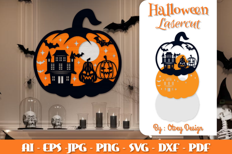 Halloween Pumpkins Lasercut SVG Bundle 4 - CraftNest - Digital Crafting and Art