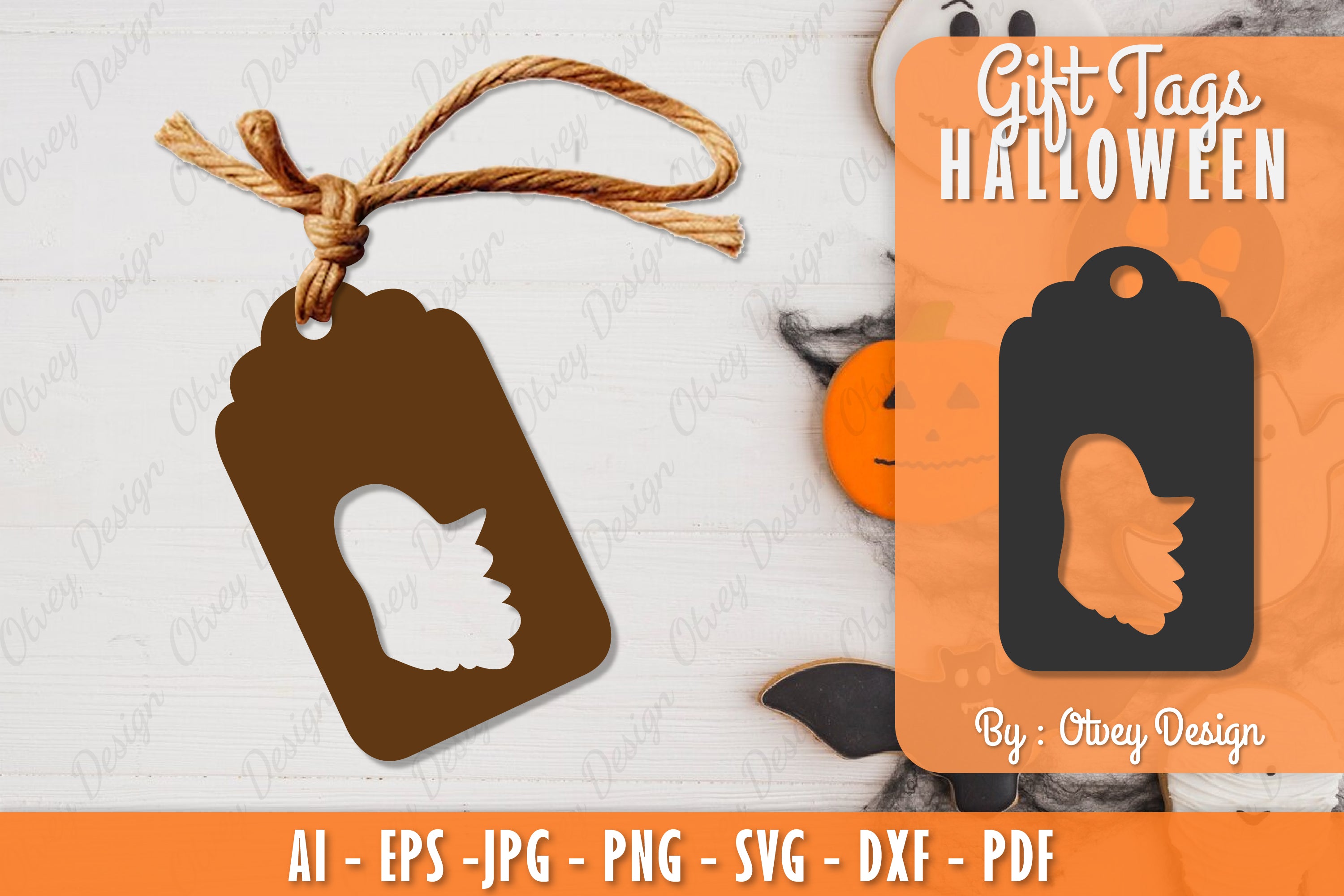 Halloween Gift Tags SVG Bundle 25 - CraftNest - Digital Crafting and Art