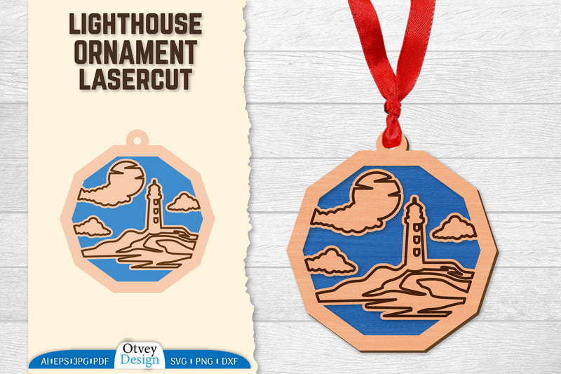Lighthouse Lasercut Ornament SVG Bundle 69 - CraftNest - Digital Crafting and Art