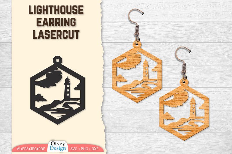 Lighthouse Earring Lasercut SVG Bundle 66 - CraftNest - Digital Crafting and Art
