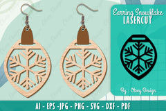 Snowflake Earring Lasercut SVG Bundle 155 - CraftNest - Digital Crafting and Art