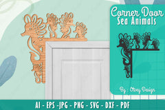Sea Animals Door Corner Decoration SVG Bundle 16 - CraftNest - Digital Crafting and Art