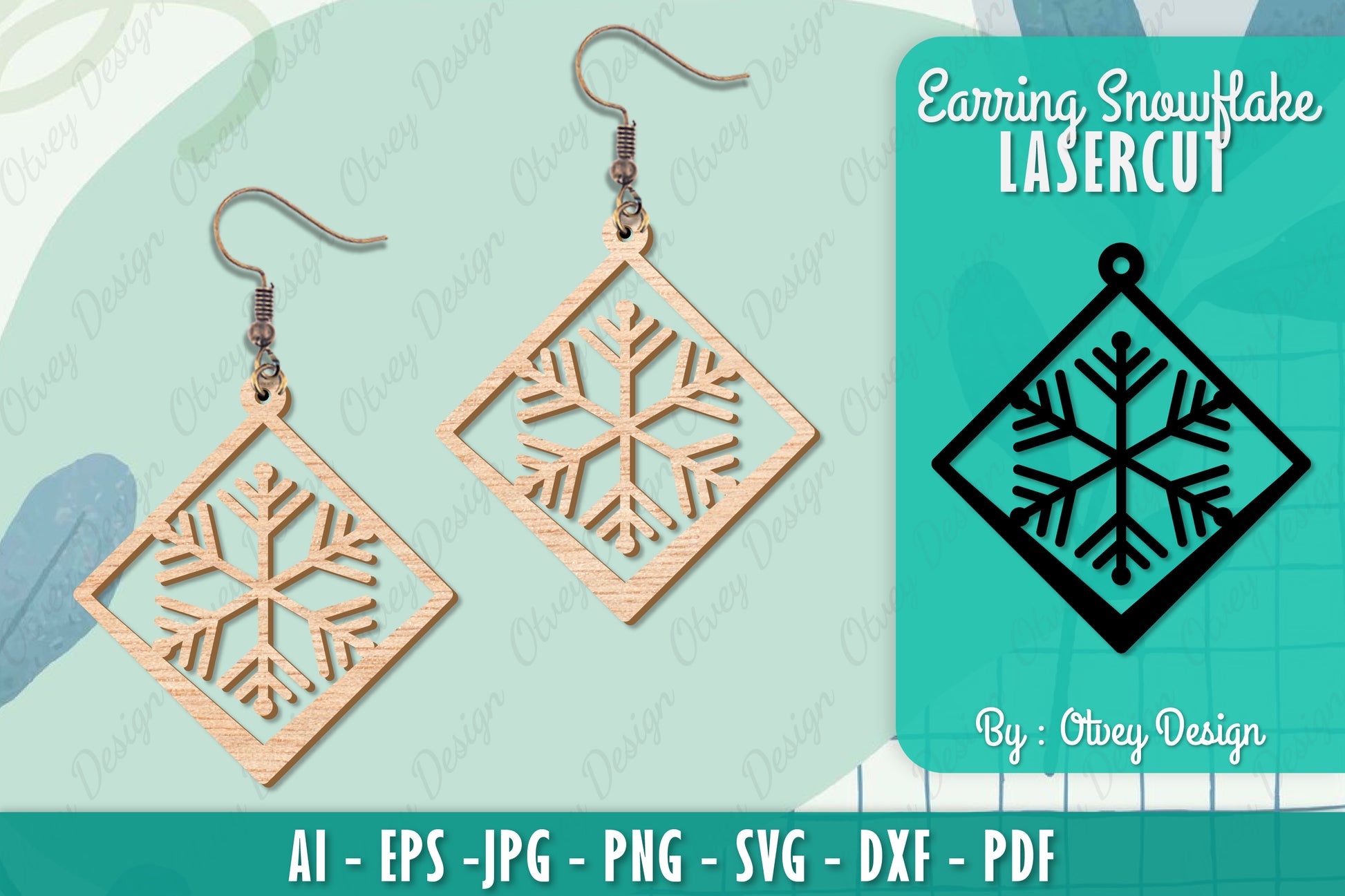 Snowflake Earring Lasercut SVG Bundle 123 - CraftNest - Digital Crafting and Art