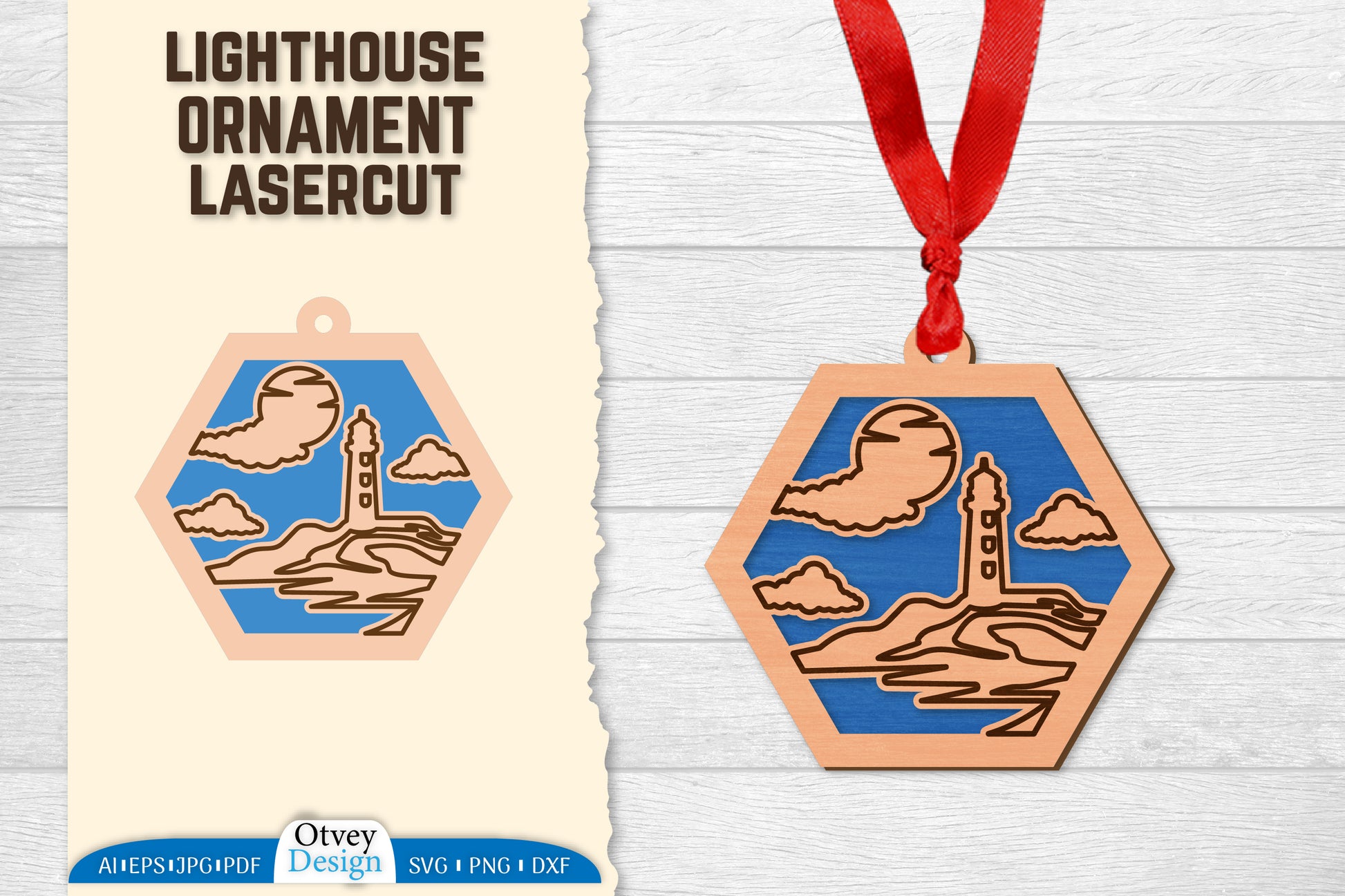 Lighthouse Lasercut Ornament SVG Bundle 43 - CraftNest - Digital Crafting and Art