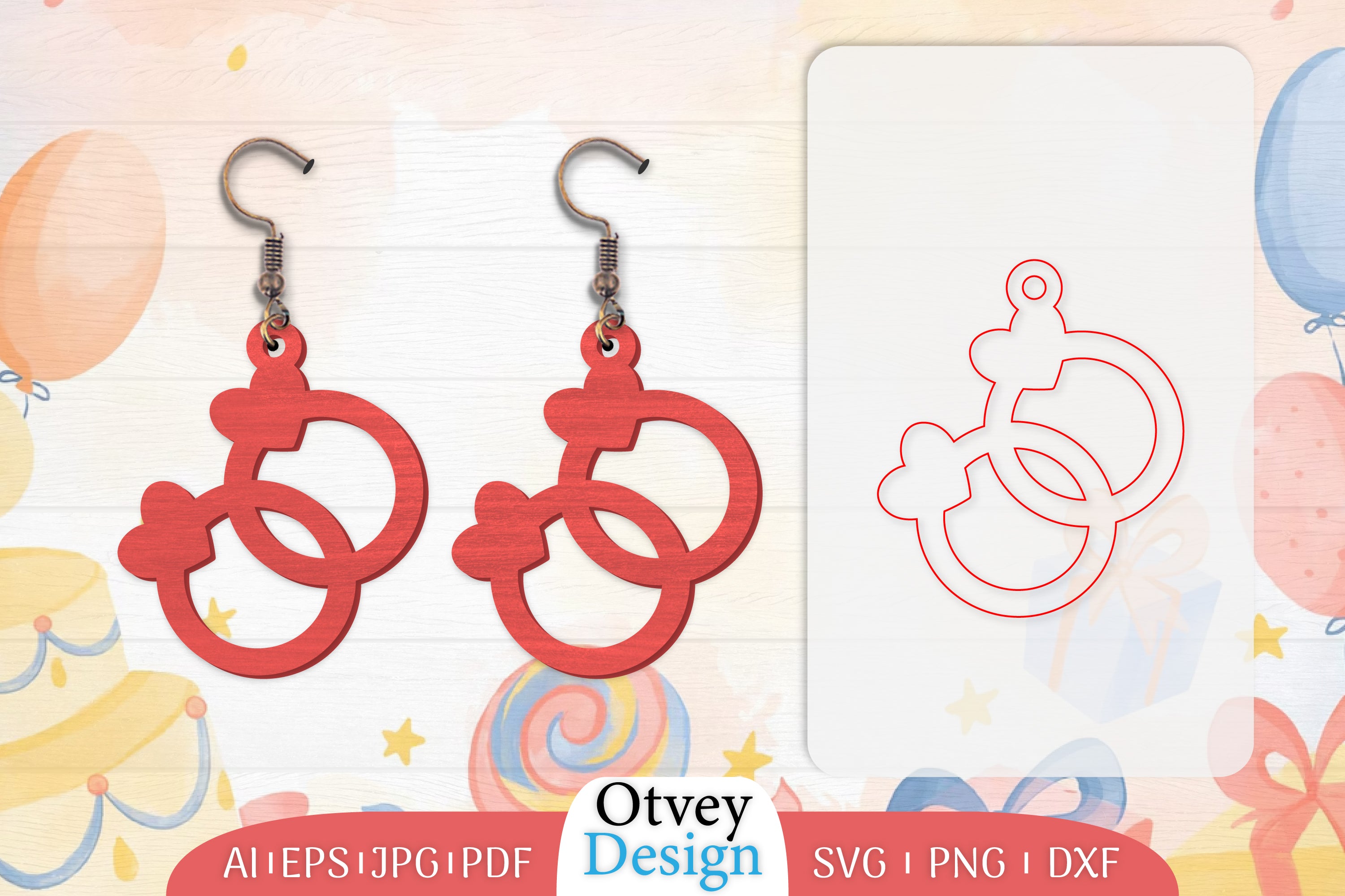 44th Birthday Earrings Lasercut SVG Bundle - CraftNest - Digital Crafting and Art