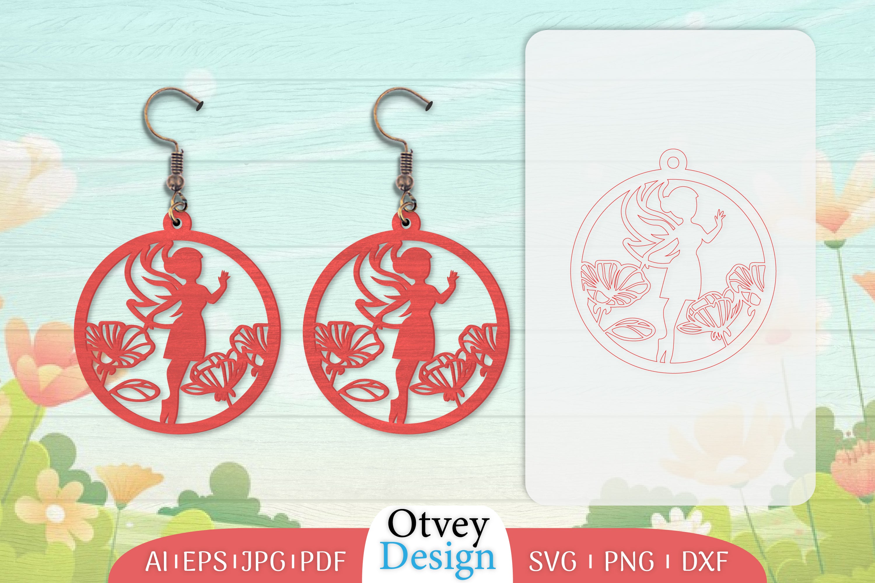 Fairy Earring Lasercut SVG Bundle 12 - CraftNest - Digital Crafting and Art