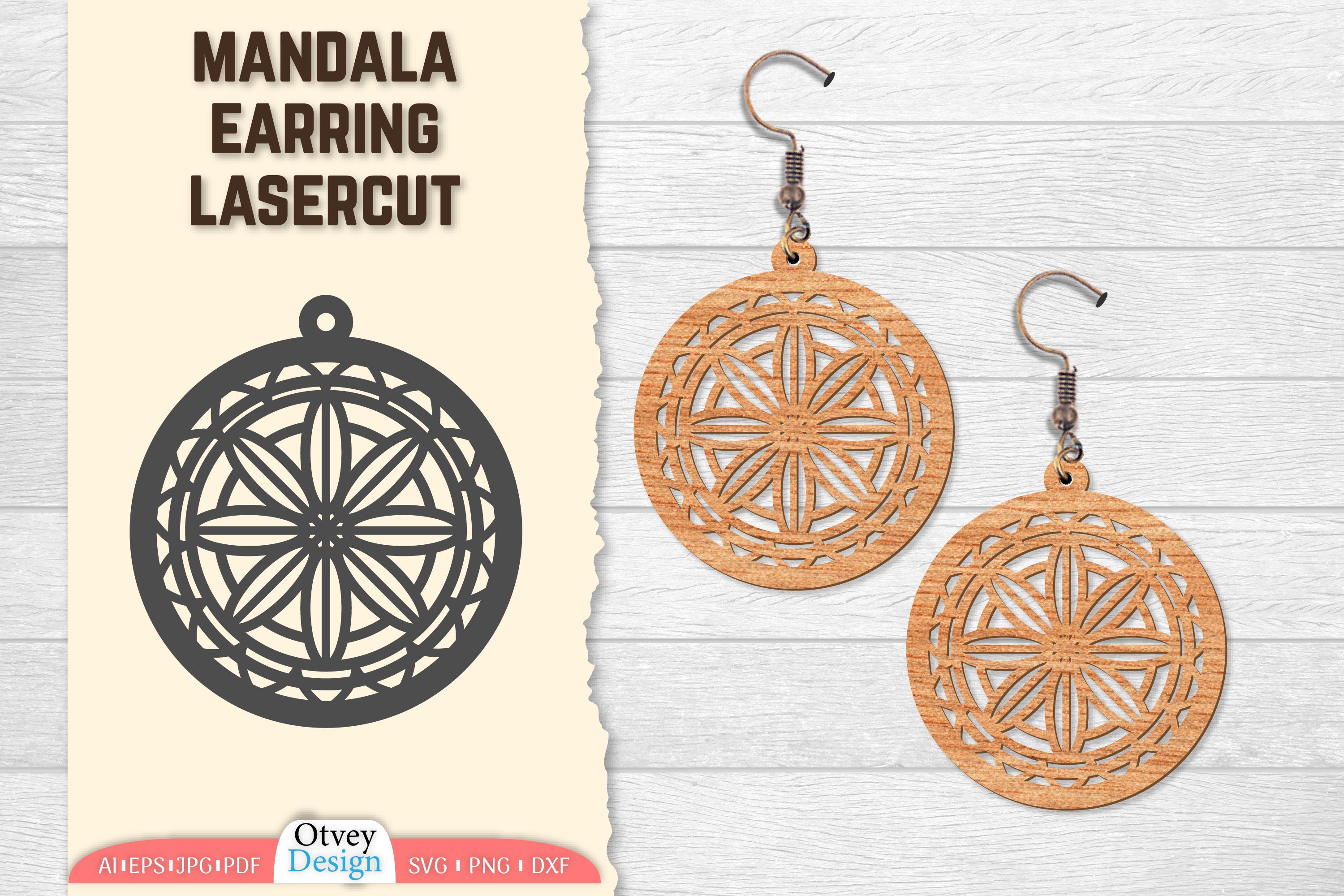 Earring Mandala Lasercut SVG Bundle 19 - CraftNest - Digital Crafting and Art