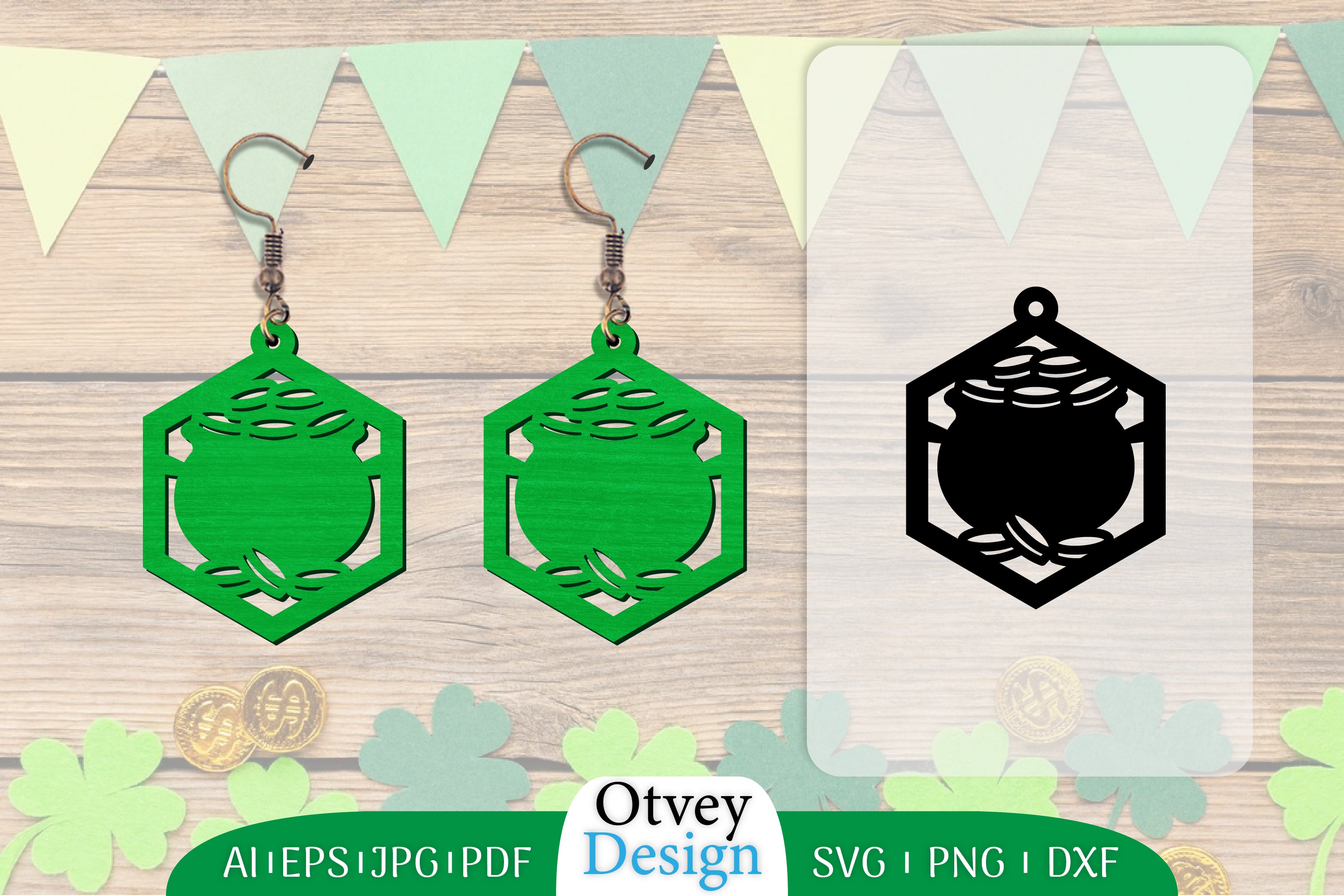 St Patrick's Day Earring Lasercut SVG Bundle 14 - CraftNest - Digital Crafting and Art