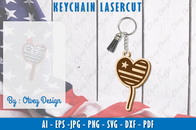 Patriotic Keychain SVG Bundle 13 - CraftNest - Digital Crafting and Art
