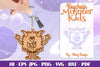 Monster Kids Keychain Lasercut SVG Bundle