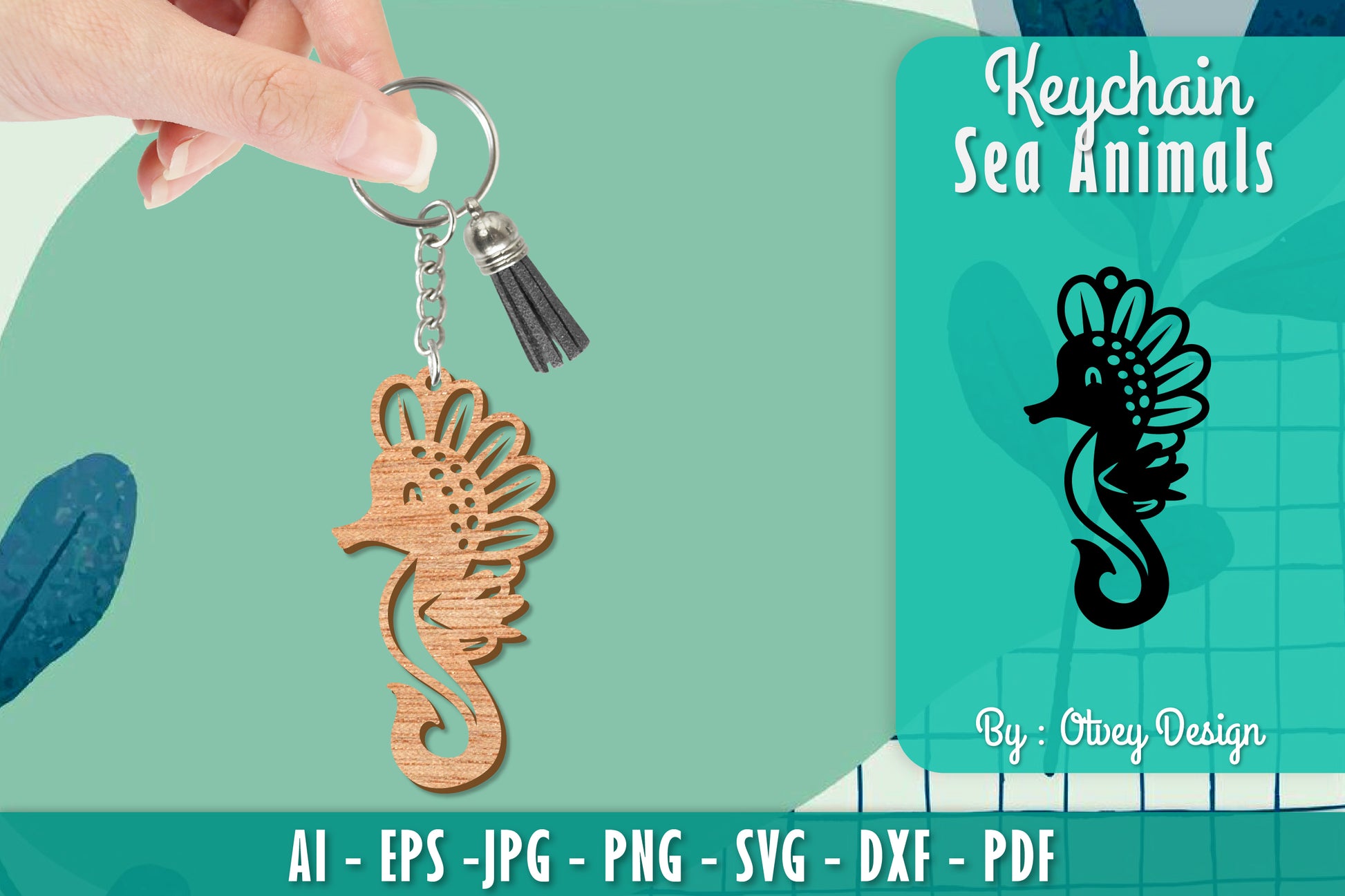 Keychain Sea Animals Lasercut SVG Bundle 7 - CraftNest - Digital Crafting and Art