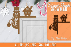 Snowman Door Corner Lasercut SVG Bundle 15 - CraftNest - Digital Crafting and Art
