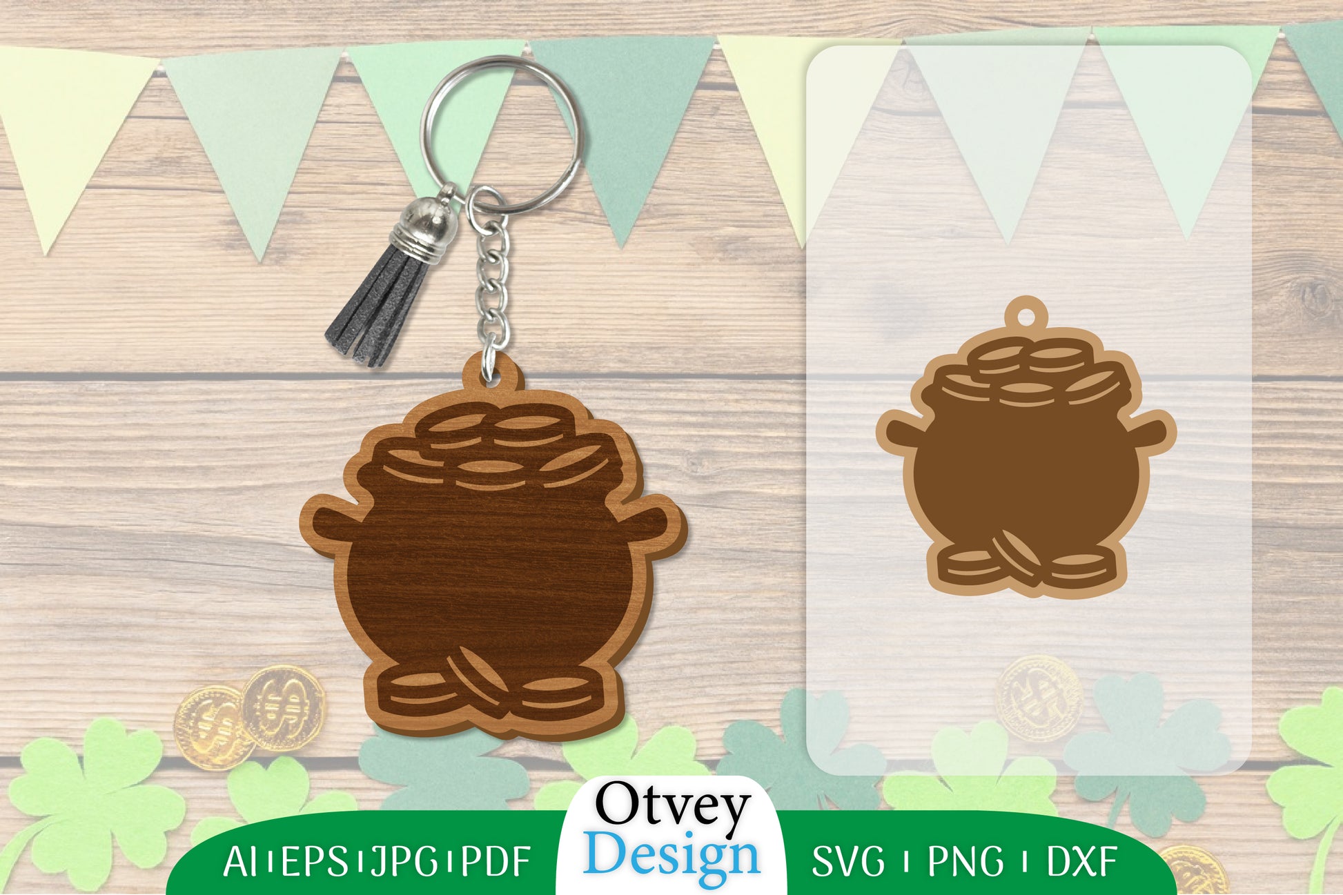 St Patrick's Day Keychain Lasercut SVG Bundle 3 - CraftNest - Digital Crafting and Art