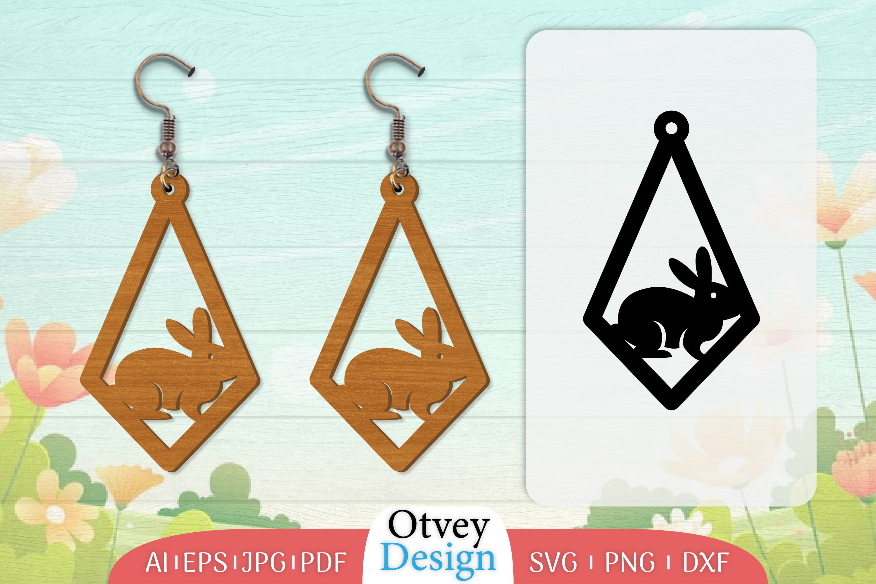 Earring Rabbit Lasercut SVG Bundle 58 - CraftNest - Digital Crafting and Art