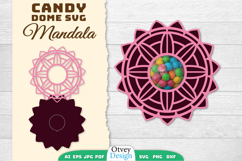 Candy Dome Mandala SVG Bundle 4 - CraftNest - Digital Crafting and Art