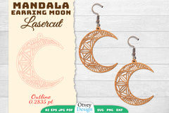 Earring Moon Mandala SVG Bundle - CraftNest - Digital Crafting and Art