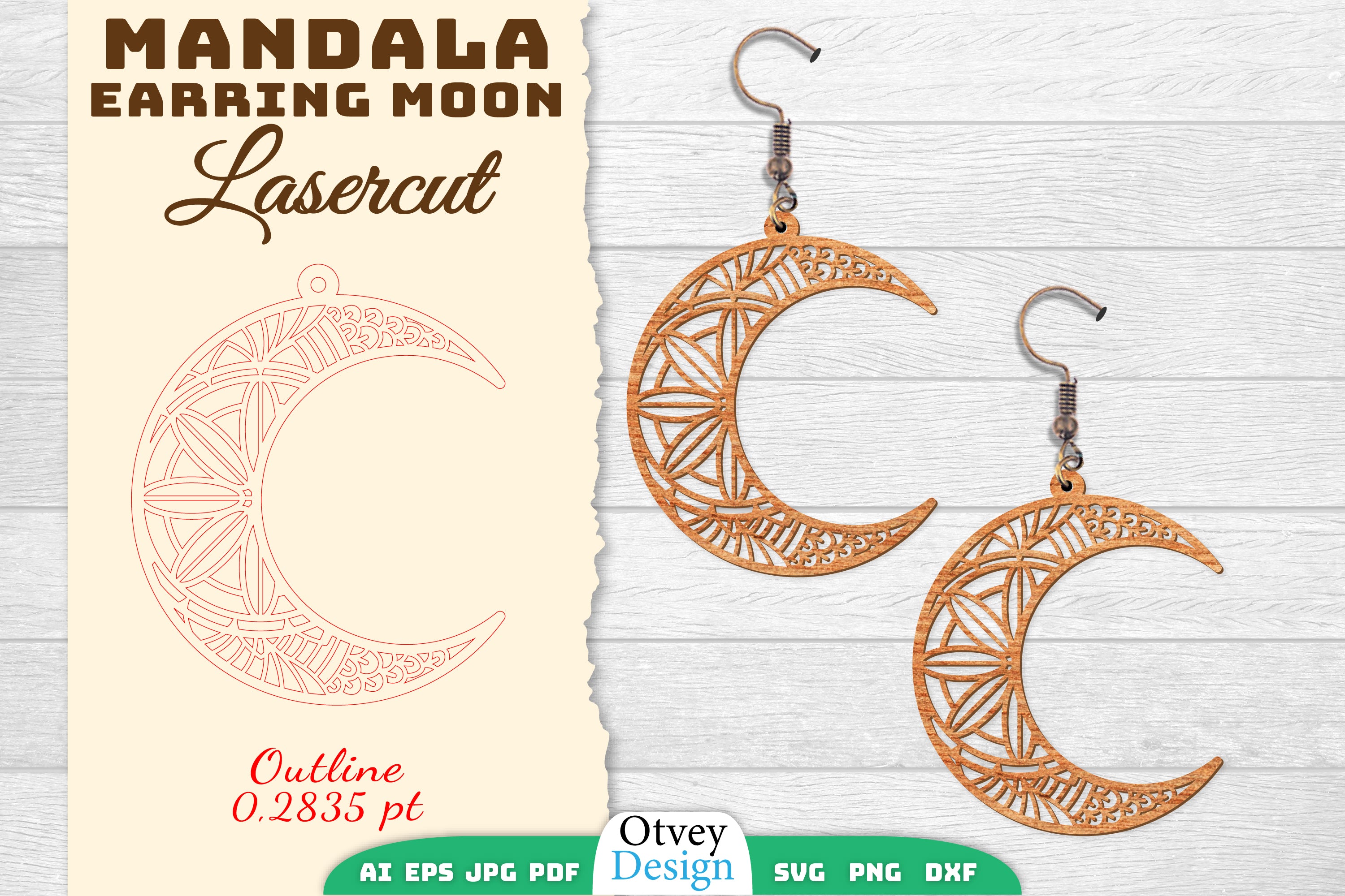 Earring Moon Mandala SVG Bundle - CraftNest - Digital Crafting and Art