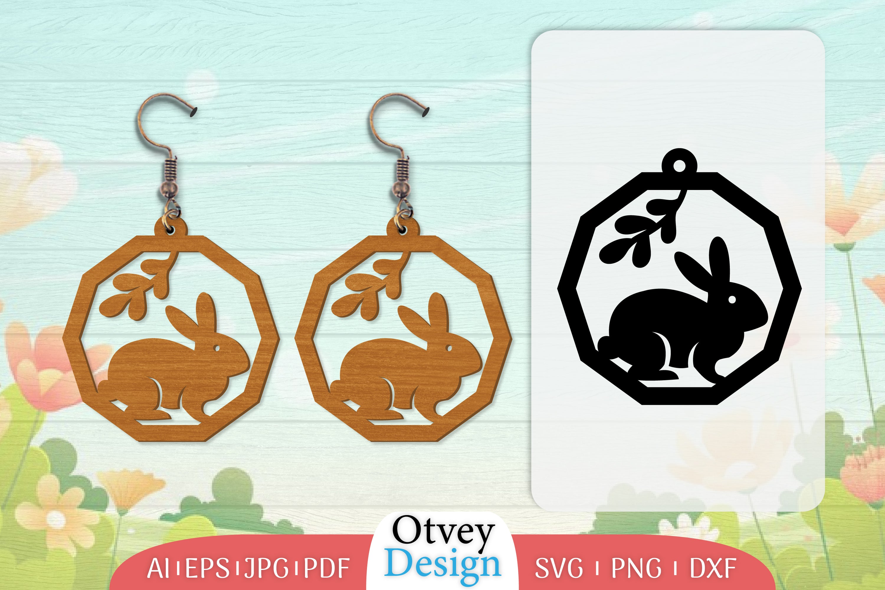 Earring Rabbit Lasercut SVG Bundle 85 - CraftNest - Digital Crafting and Art