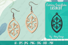 Snowflake Earring Lasercut SVG Bundle 91 - CraftNest - Digital Crafting and Art