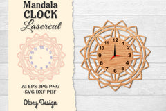 Clock Mandala Lasercut SVG Bundle 10 - CraftNest - Digital Crafting and Art
