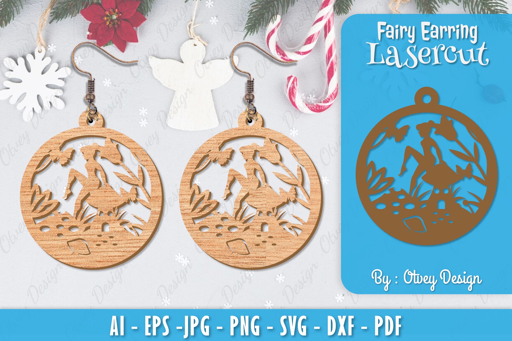 Fairy 3D Earring Lasercut SVG Bundle 4 - CraftNest - Digital Crafting and Art
