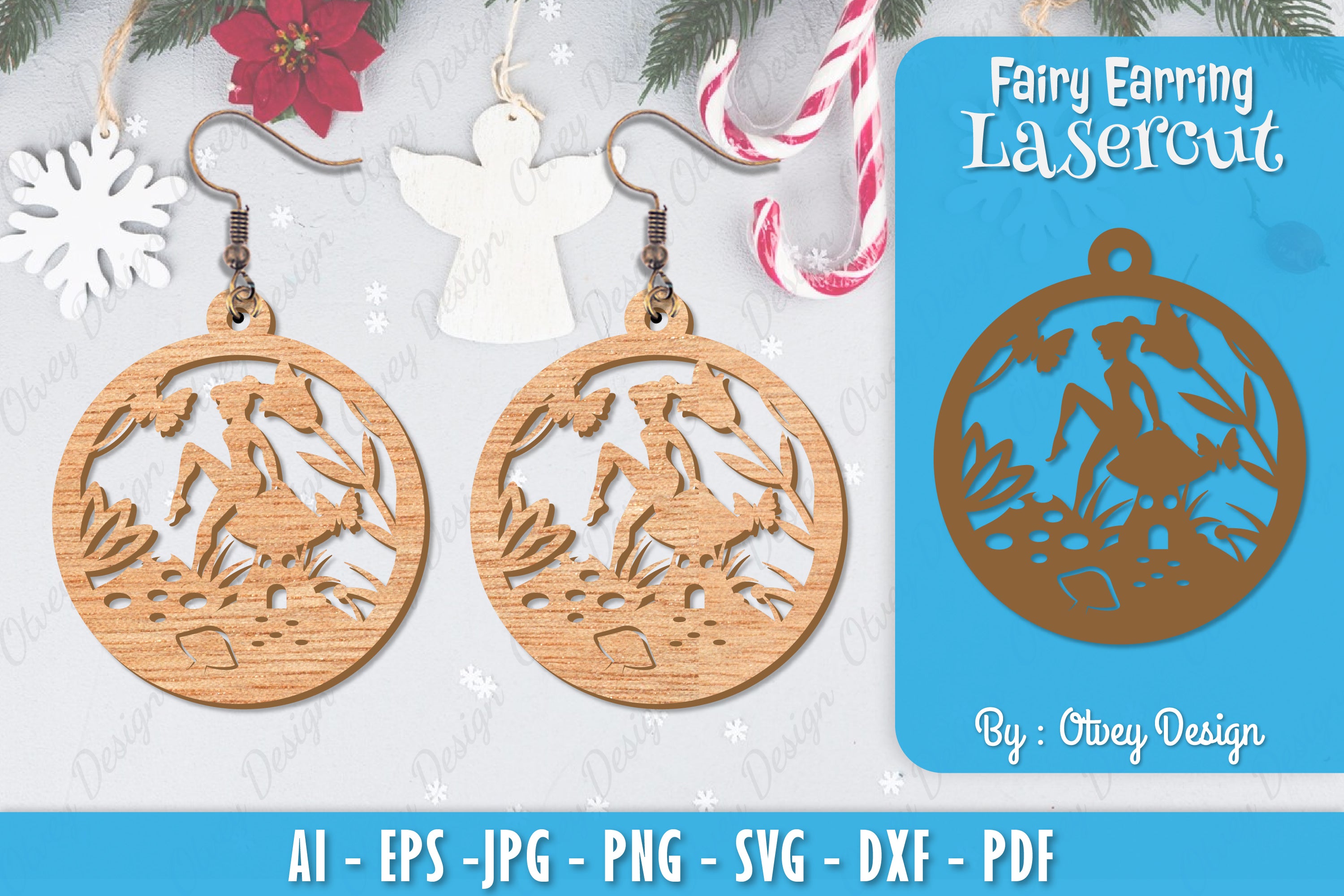 Fairy 3D Earring Lasercut SVG Bundle 4 - CraftNest - Digital Crafting and Art
