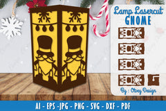 Christmas Gnome Lamp Lasercut SVG Bundle 4 - CraftNest - Digital Crafting and Art