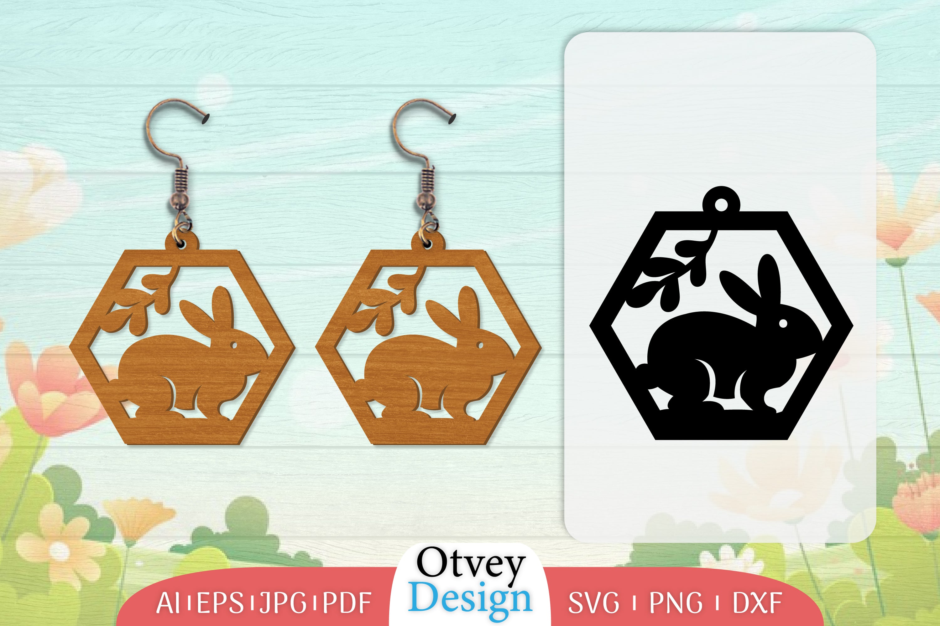 Earring Rabbit Lasercut SVG Bundle 76 - CraftNest - Digital Crafting and Art