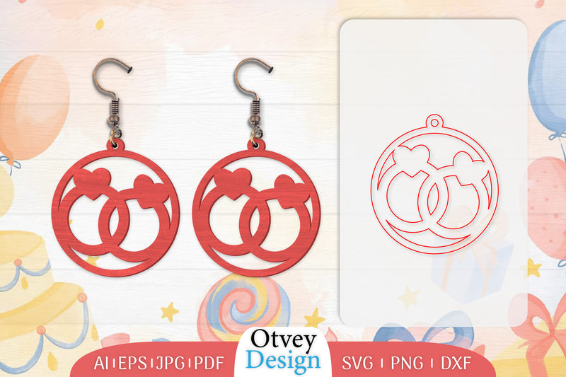 Birthday Earrings Lasercut SVG Bundle 4 - CraftNest - Digital Crafting and Art