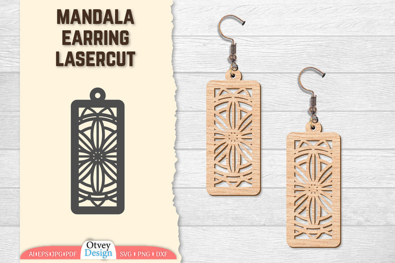 Earring Mandala Lasercut SVG Bundle 35 - CraftNest - Digital Crafting and Art