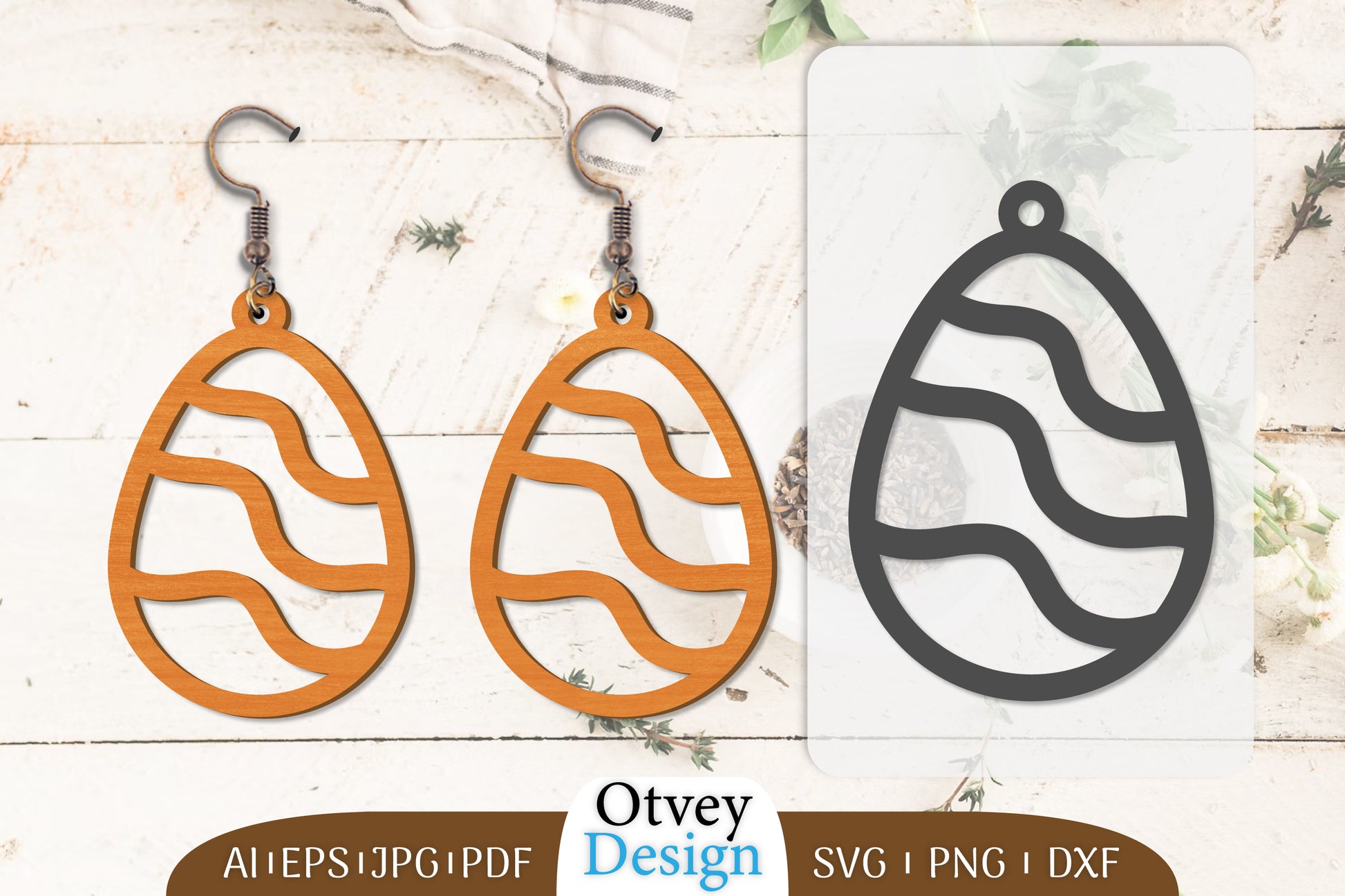 Happy Easter Egg Earring Lasercut SVG Bundle 7 - CraftNest - Digital Crafting and Art