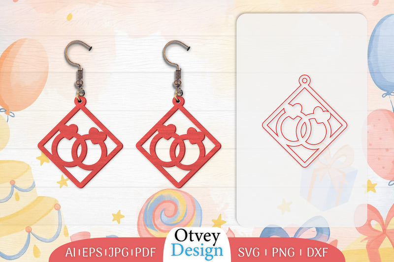 Birthday Earrings Lasercut SVG Bundle 12 - CraftNest - Digital Crafting and Art